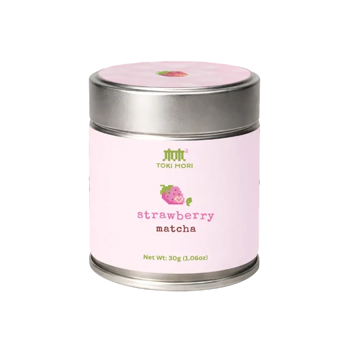 Toki Mori strawberry matcha powder tin